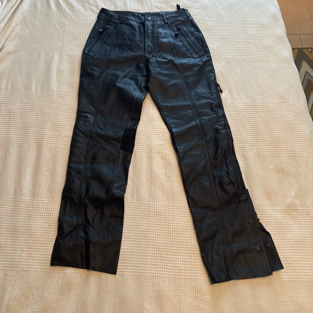 Harley Davidson Black Leather Pants
